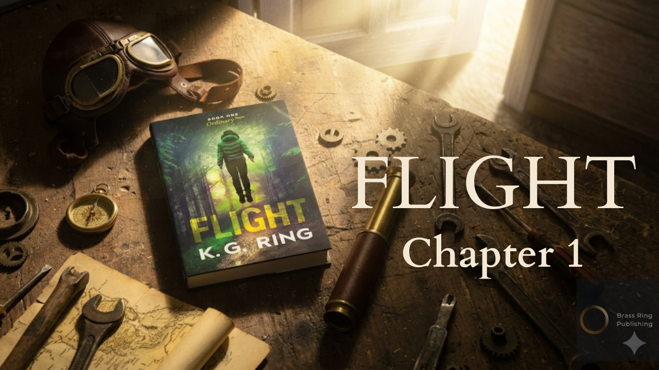 Generated marketing image of the book on a workbench with dramatic, moody lighting and various mechanical parts scattered around.